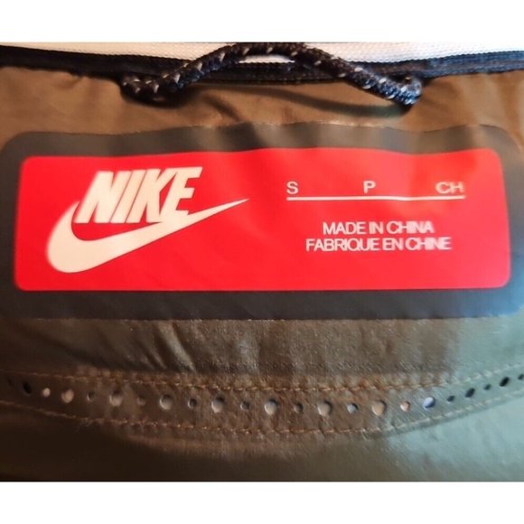 NIKE Aeroloft Tech Fleece Moto Jacket Down Khaki Green Small Excellent Condition - Picture 6 of 7